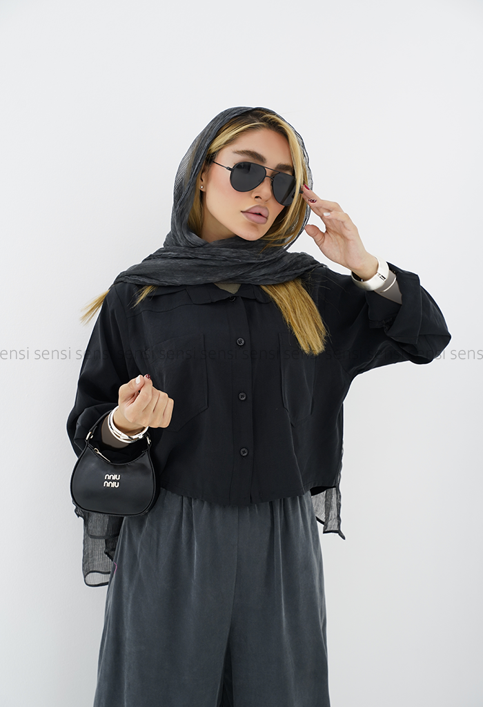 شومیز زنانه پری مدال باکسی کد1006219